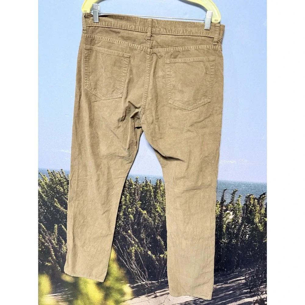 J Crew Corduroy‎ Pants Men 34x34 Brown Slim Fit Preppy